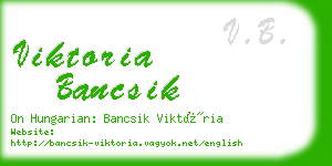 viktoria bancsik business card